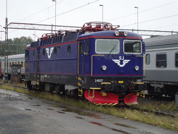 SJ Rc6 1407 Luleå station